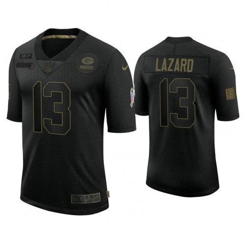 Men's Green Bay Packers #13 Allen Lazard Black Salute to Service Limited Stitched Jersey